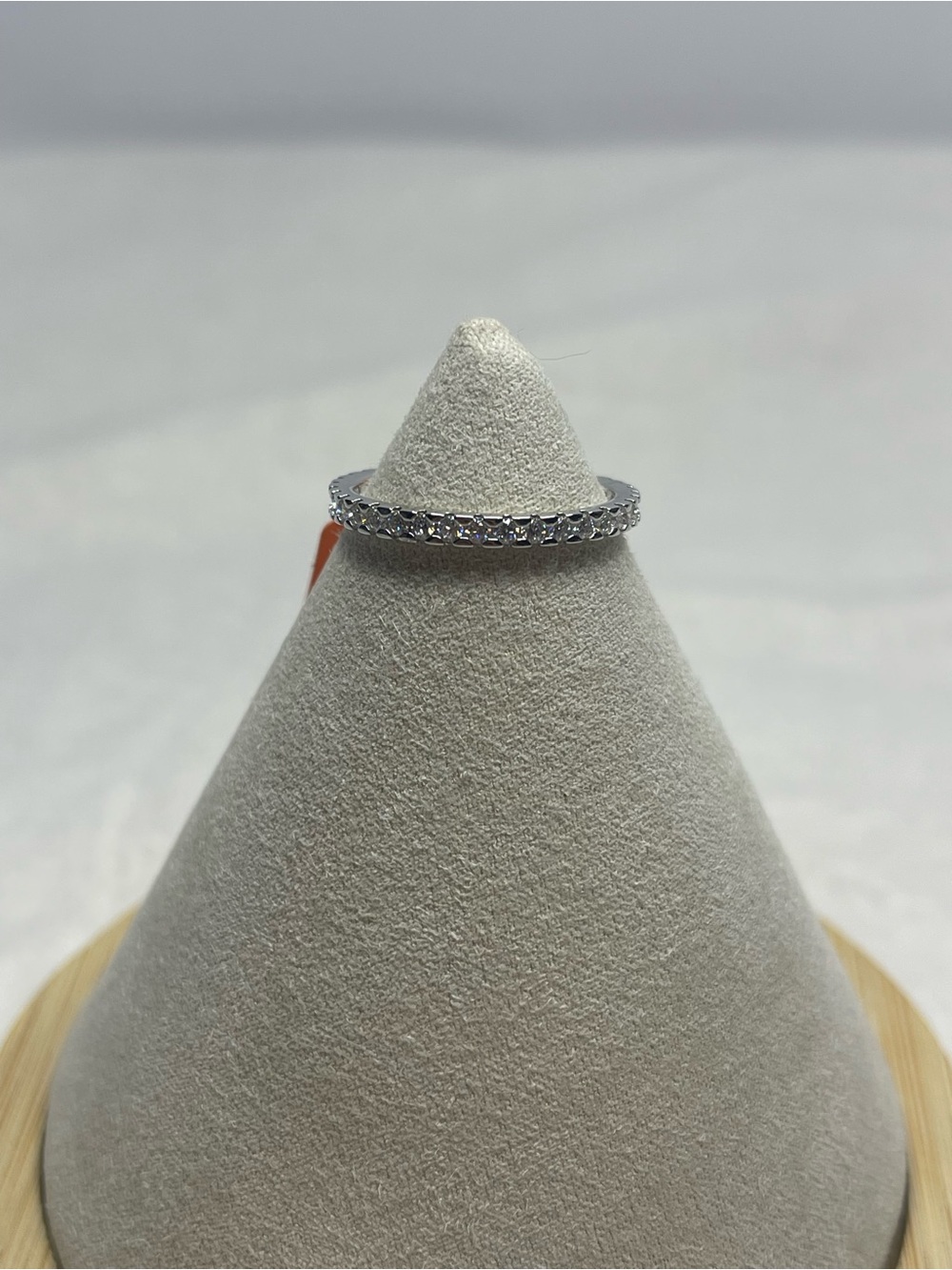 Sterling Silver Round Cuts with Moissanite Eternity Band